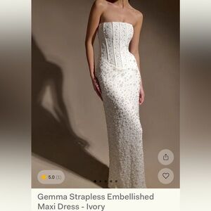 Meshki White Beaded Dress